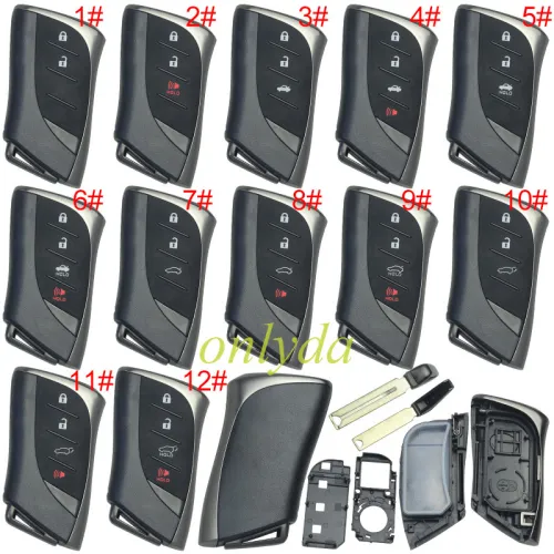 For Lexus  remote Key blank with blade without badge ,pls choose button  model