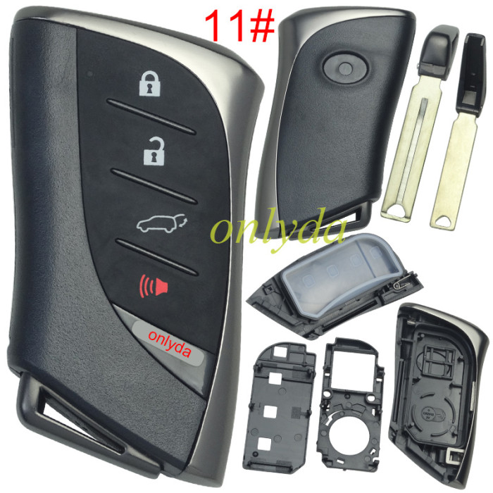 For Lexus  remote Key blank with blade with badge ,pls choose button  model