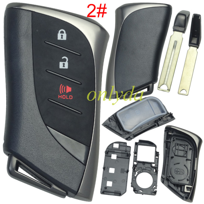For Lexus  remote Key blank with blade【 without badge】 ,pls choose button  model