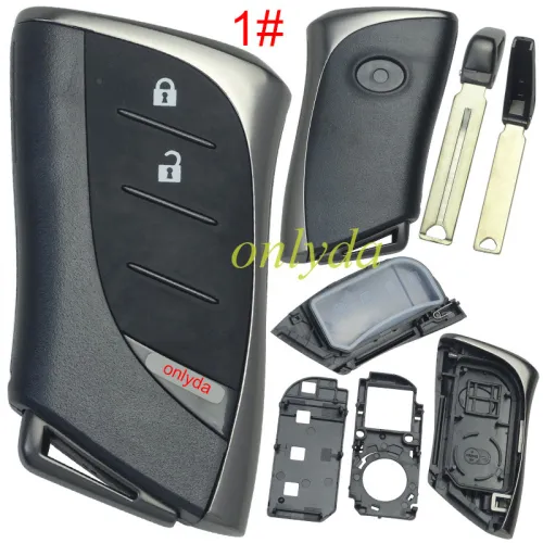 For Lexus  remote Key blank with blade with badge ,pls choose button  model