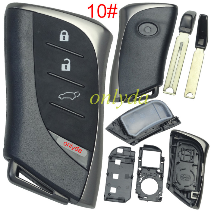 For Lexus  remote Key blank with blade with badge ,pls choose button  model