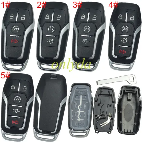 For Ford  remote key shell with key blade without badge， pls choose button