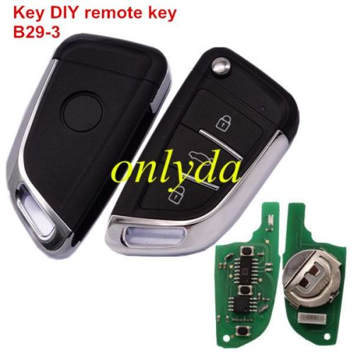 free shipping and no tax from czech to europe 5pcs/lot Key DIY brand 3 button remote key  B29-3