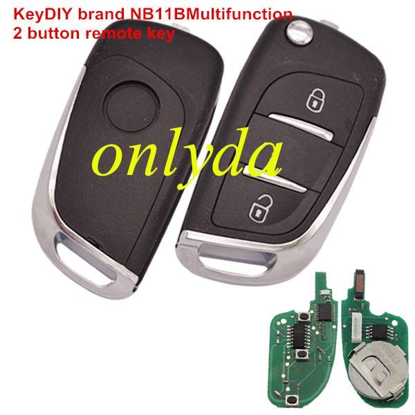 [Europe warehouse] free shipping 5pcs/lot KeyDIY  2 button remote key NB11 Multifunction