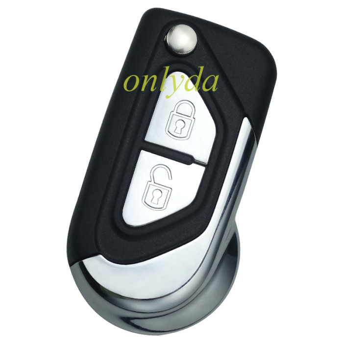 Super Stronger GTL shell high quality for Peugeot modified 2 button remote key shell with battery clamp without badge, blade VA2/HU83