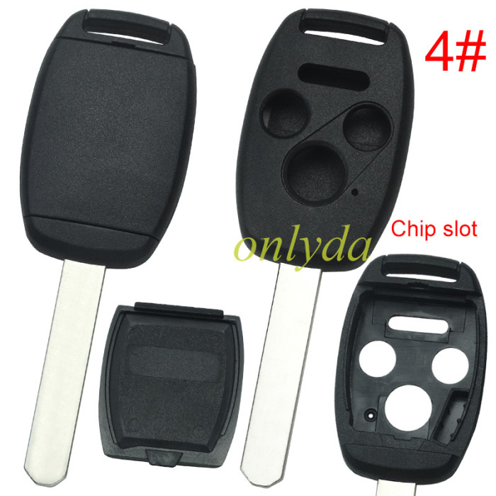 Super Stronger GTL shell  Honda upgrade  remote key shell without badge  （With chip slot place)，pls choose button