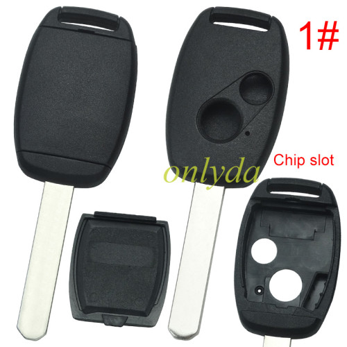 Super Stronger GTL shell  Honda upgrade  remote key shell without badge  （With chip slot place)，pls choose button