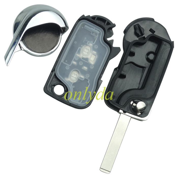 Super Stronger GTL shell high quality for Peugeot modified 2 button remote key shell with battery clamp without badge, blade VA2/HU83