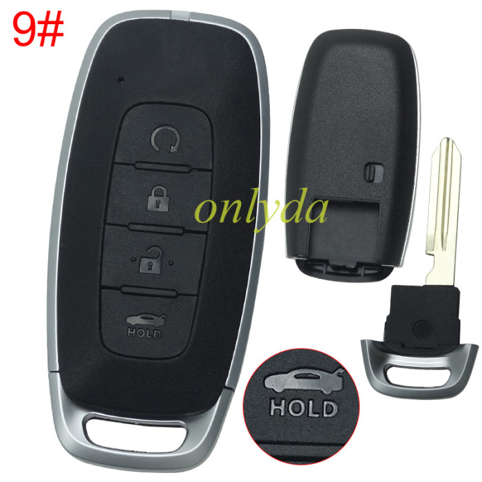 ForNissan  remote key blank,without badge ,pls choose button