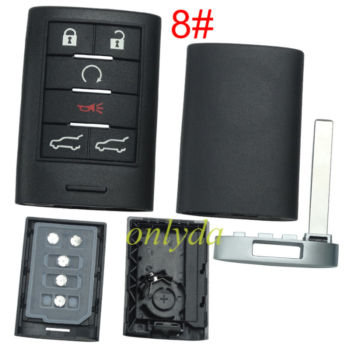 Super Stronger GTL shell for Cadillac remote key shell without badge place, pls choose the button type