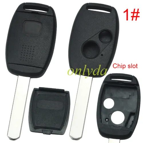 Super Stronger GTL shell  Honda upgrade  remote key shell with badge  （With chip slot place)，pls choose button