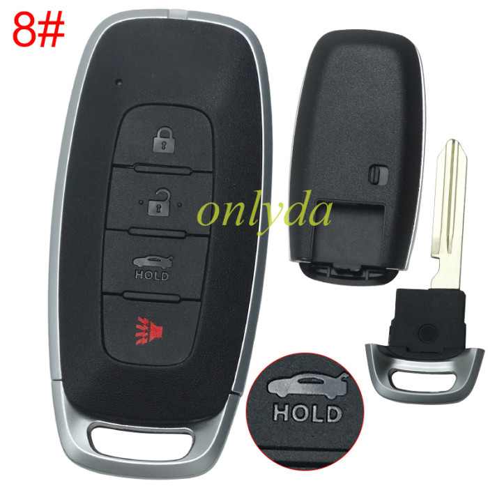 ForNissan  remote key blank,without badge ,pls choose button