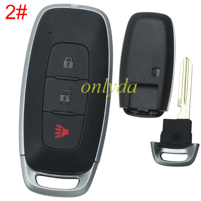 ForNissan  remote key blank,without badge ,pls choose button