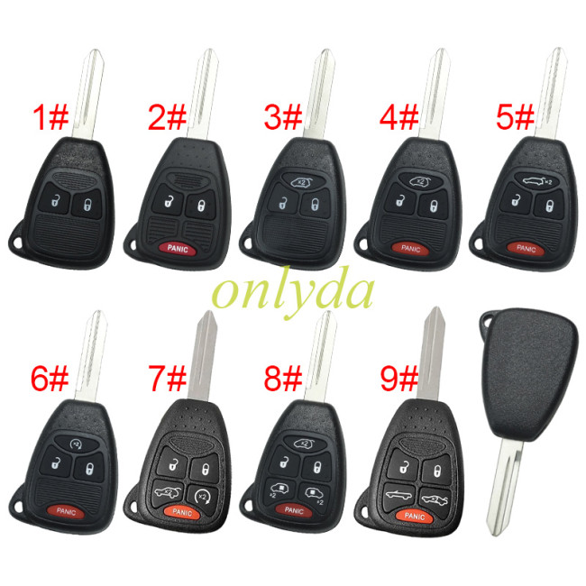 Super Stronger GTL shell for Chrysler enhanced version remote key shell without badge place, better quality, pls choose the button