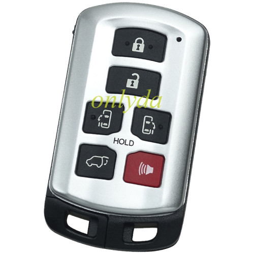 Super Stronger GTL shell for  Sienna 6 button remote key blank  with badge