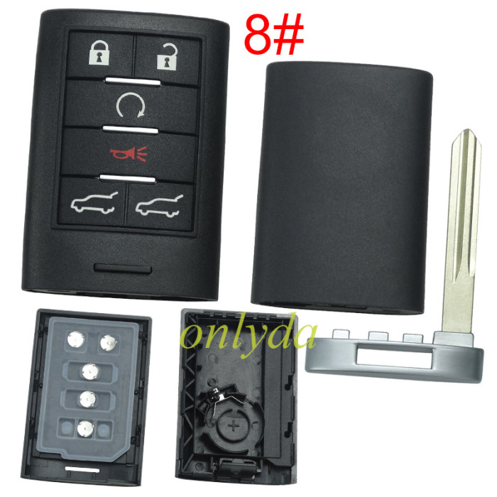 Super Stronger GTL shell for Cadillac remote key shell without badge place, pls choose the button type