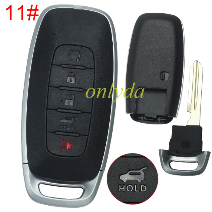 ForNissan  remote key blank,without badge ,pls choose button