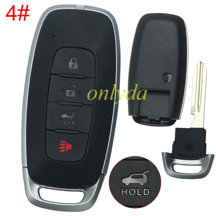 ForNissan  remote key blank,without badge ,pls choose button
