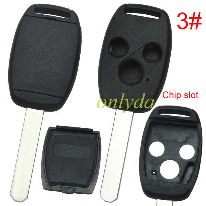 Super Stronger GTL shell  Honda upgrade  remote key shell without badge  （With chip slot place)，pls choose button