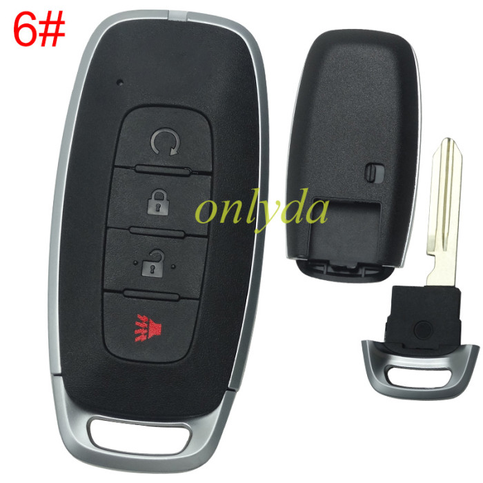 ForNissan  remote key blank,without badge ,pls choose button