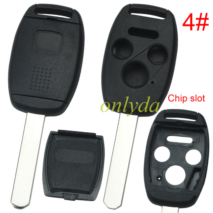 Super Stronger GTL shell  Honda upgrade  remote key shell with badge  （With chip slot place)，pls choose button