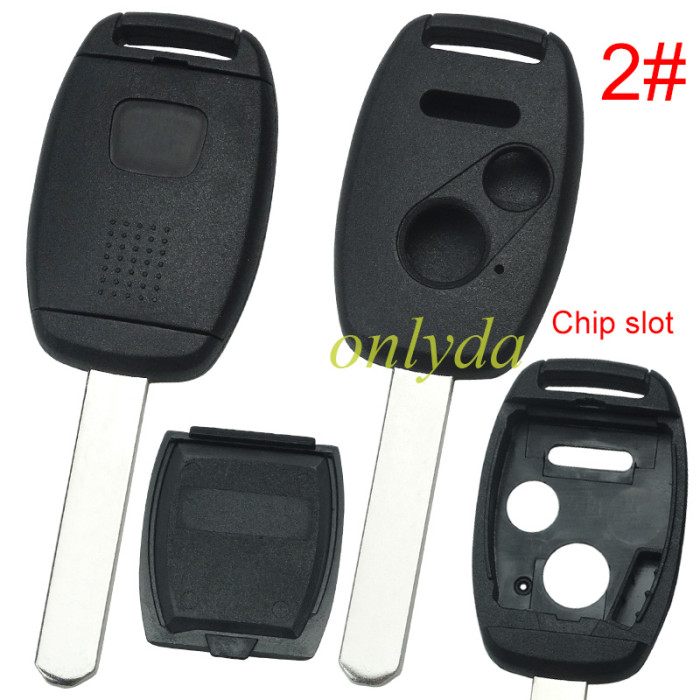 Super Stronger GTL shell  Honda upgrade  remote key shell with badge  （With chip slot place)，pls choose button
