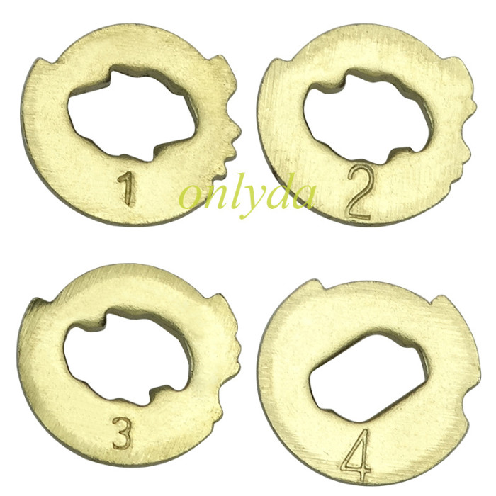 For Mondeo lock wafer it contains 1,2,3,4， each part has 20pcs