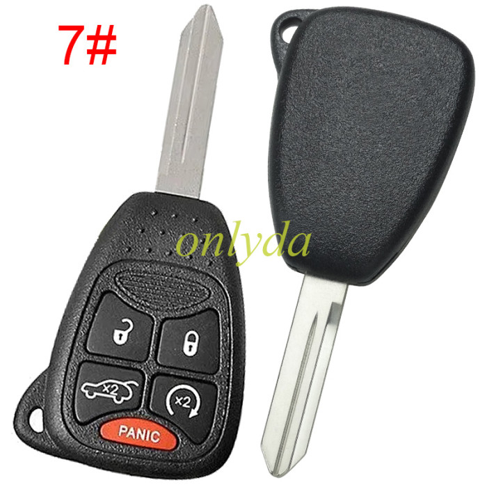 Super Stronger GTL shell  for Chrysler enhanced version remote  key shell without badge place, better quality, pls choose the button