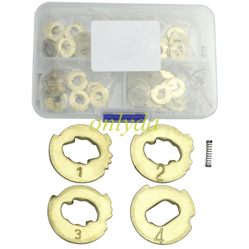 For Mondeo lock wafer it contains 1,2,3,4， each part has 20pcs