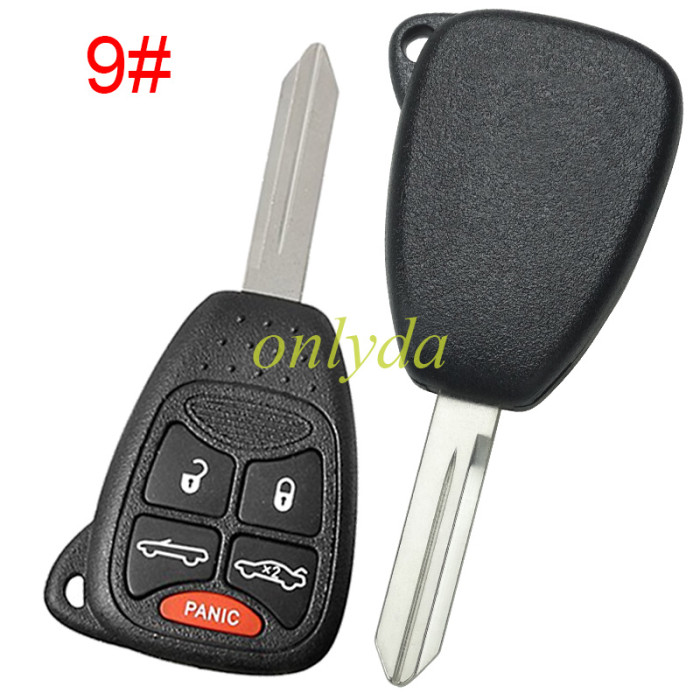 Super Stronger GTL shell  for Chrysler enhanced version remote  key shell without badge place, better quality, pls choose the button