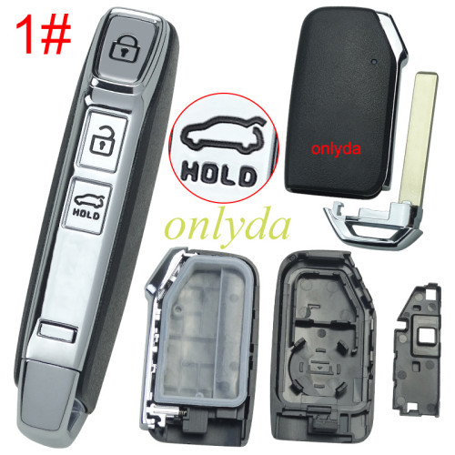 For Kia remote key shell with battery holder with badge, pls choose the button