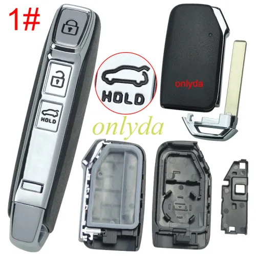 For Kia remote key shell with battery holder with badge, pls choose the button