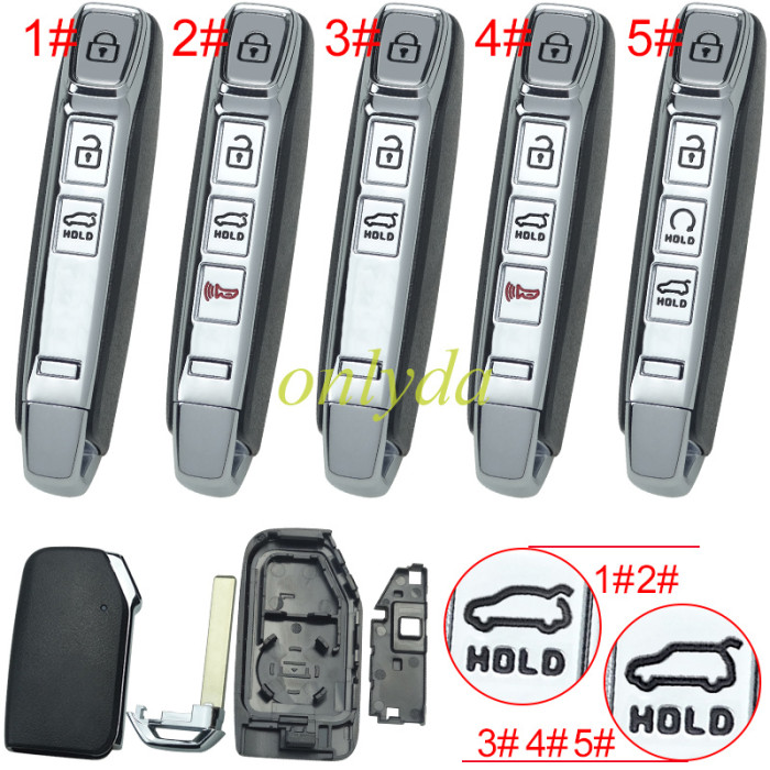 For Kia remote key shell with battery holder without badge, pls choose the button
