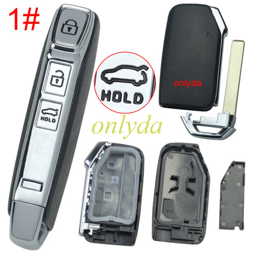 For Kia remote key shell without battery holder with badge, pls choose the button