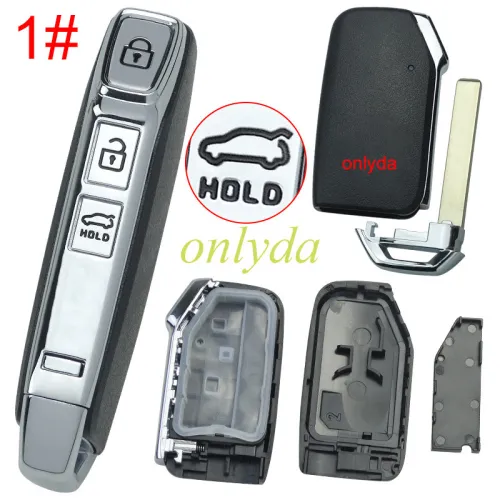 For Kia remote key shell without battery holder with badge, pls choose the button