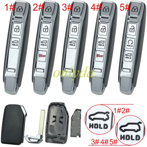 For Kia remote key shell without battery holder without badge, pls choose the button