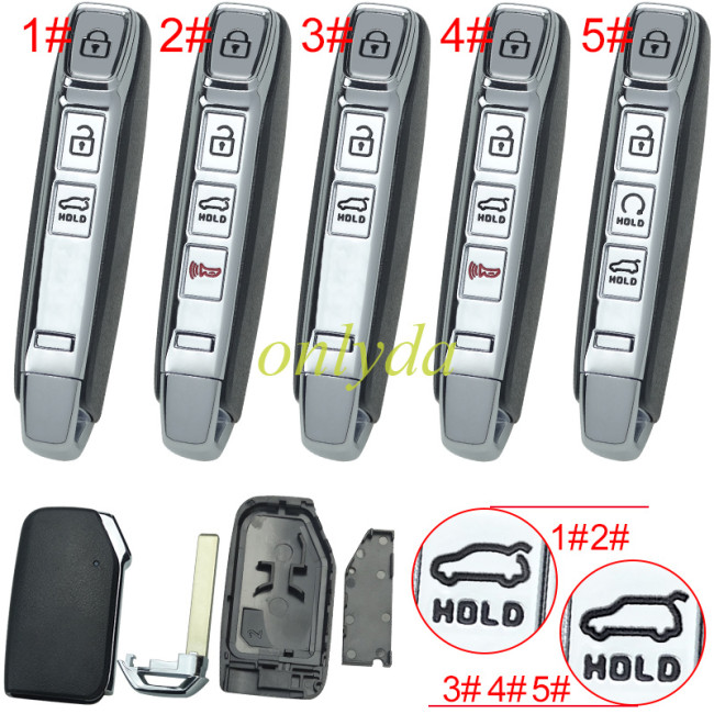 For Kia remote key shell without battery holder without badge, pls choose the button