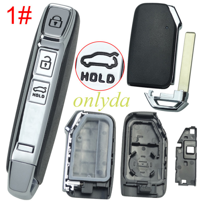 For Kia remote key shell with battery holder without badge, pls choose the button