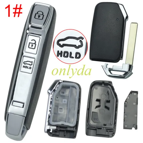 For Kia remote key shell without battery holder without badge, pls choose the button