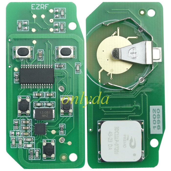 For Landroversmart key 4+1 button 433 MHZ with 7945 chipchangeable lD Range Rover Sport, Vogue, Evoque, Velar 2010+FCC ID: KOBJTF10A 5EOU40247 ( can change chip ID)