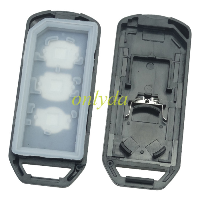 Honda-Motor bike 2/3 button key blank with battery clamp, with badge , pls choose button