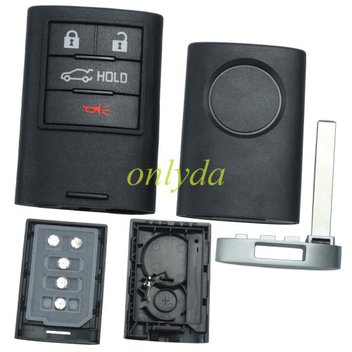 Super Stronger GTL shell  Cadillac 4+1 button remote key shell with  badge place