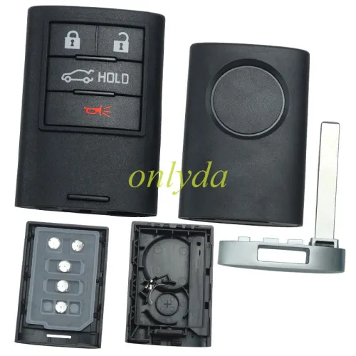 Super Stronger GTL shell  Cadillac 4+1 button remote key shell with  badge place