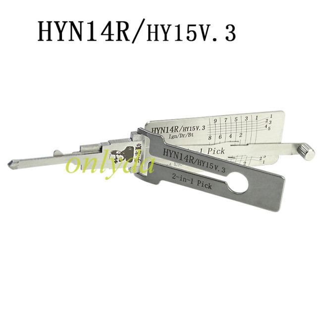 Lishi 2in1 Hyundai HYN14R/HY15V.3 New car decoder and lockpick for Hyundai, Sonata NF K2