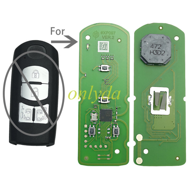 XZMZD8EN xhorse remote for 4 Buttons ，Only PCB Board