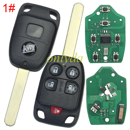 Honda  4+1 Button remote key with 313.8mhz （FCC ID:N5F-A04TAA)