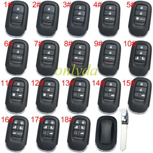 2022 New Honda 11th Generation Civic key  shell without badge