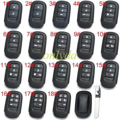2022 New Honda 11th Generation Civic key  shell without badge