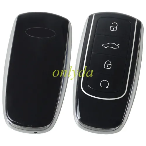 Original Chery 4 button key shell without blade , with badge