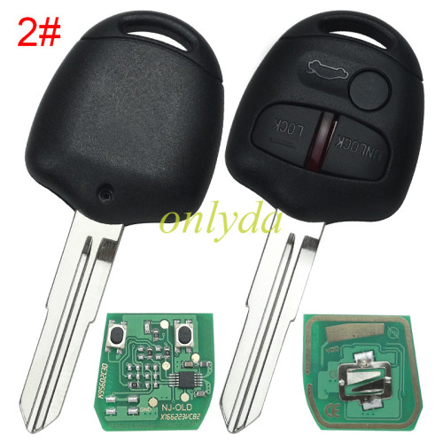 KYDZ brand Mitsubish Outlander 07- 14 Europe 3 buttonremote key with right blade with 433mhz 